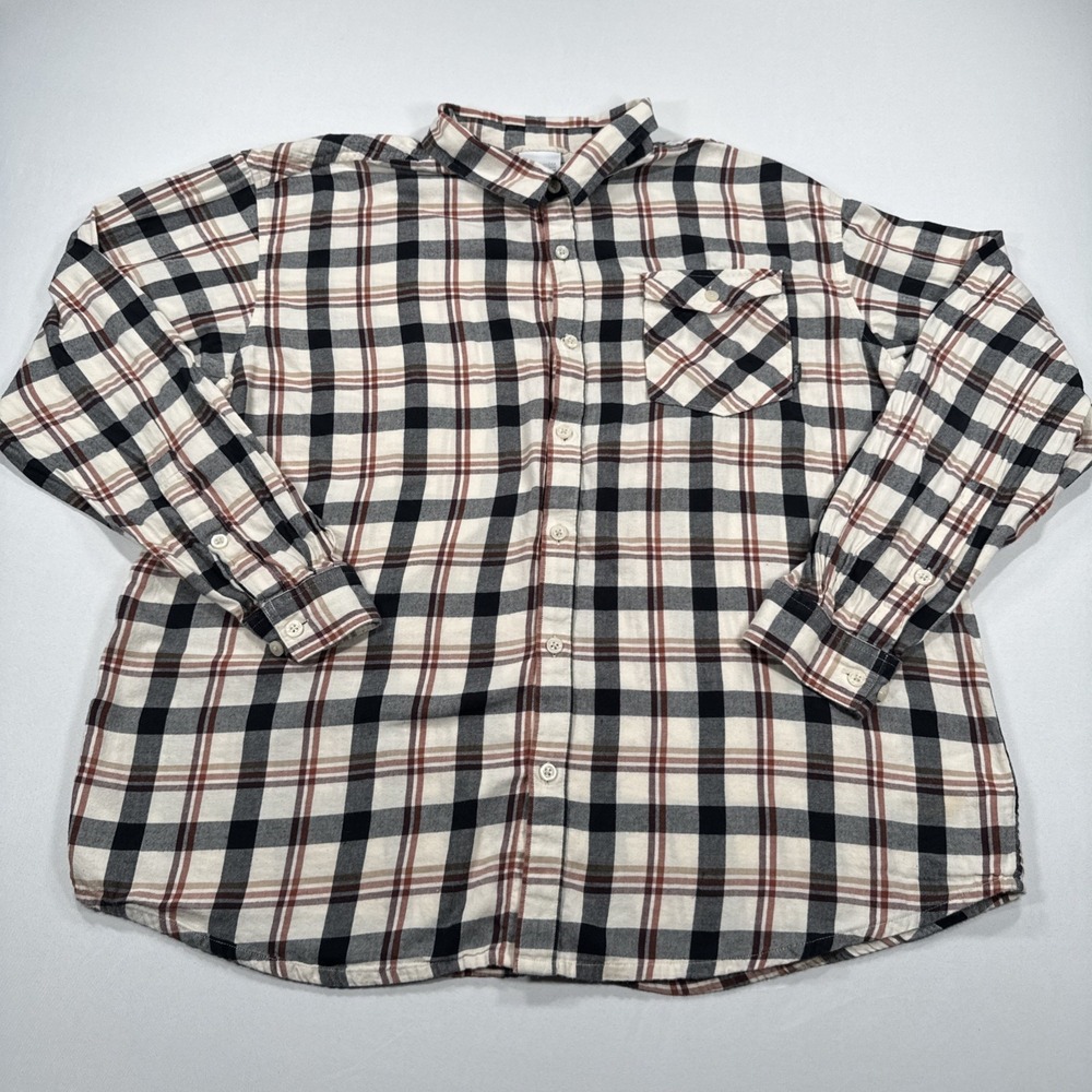 Columbia Sportswear Men's Button Up Long Sleeve Plaid Tan/Brown Shirt Size XXL